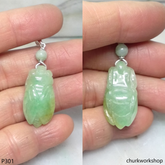 Light green jade cicada pendant