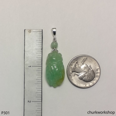 Light green jade cicada pendant