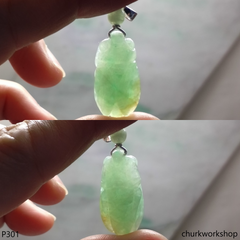 Light green jade cicada pendant