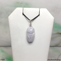 Pale lavender jade cicada pendant