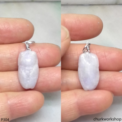 Pale lavender jade cicada pendant