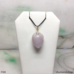 Lavender jade peach pendant