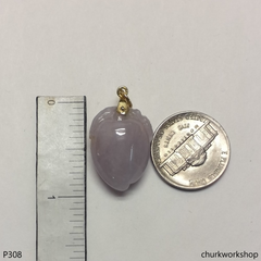 Lavender jade peach pendant