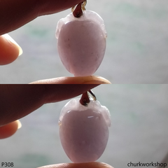 Lavender jade peach pendant