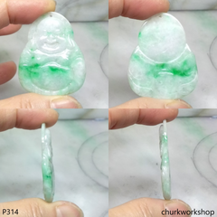 Jade happy Buddha pendant