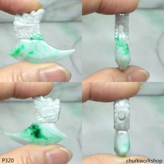 Jade dragon head pendant