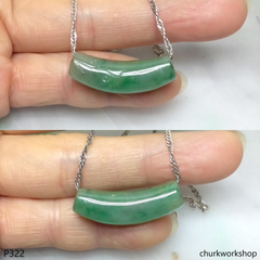 Long bead jade pendant