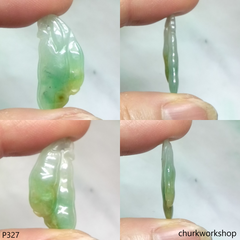 Small jade pea pendant