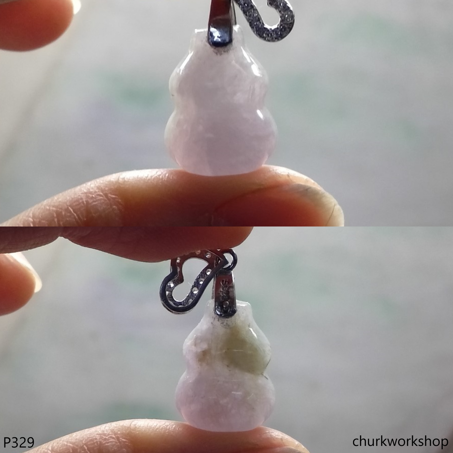 Lavender jade gourd pendant
