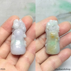 Pale lavender jade pendant