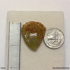 Red jade peach pendant