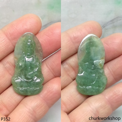 Oily green lady Buddha pendant