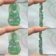 Oily green lady Buddha pendant