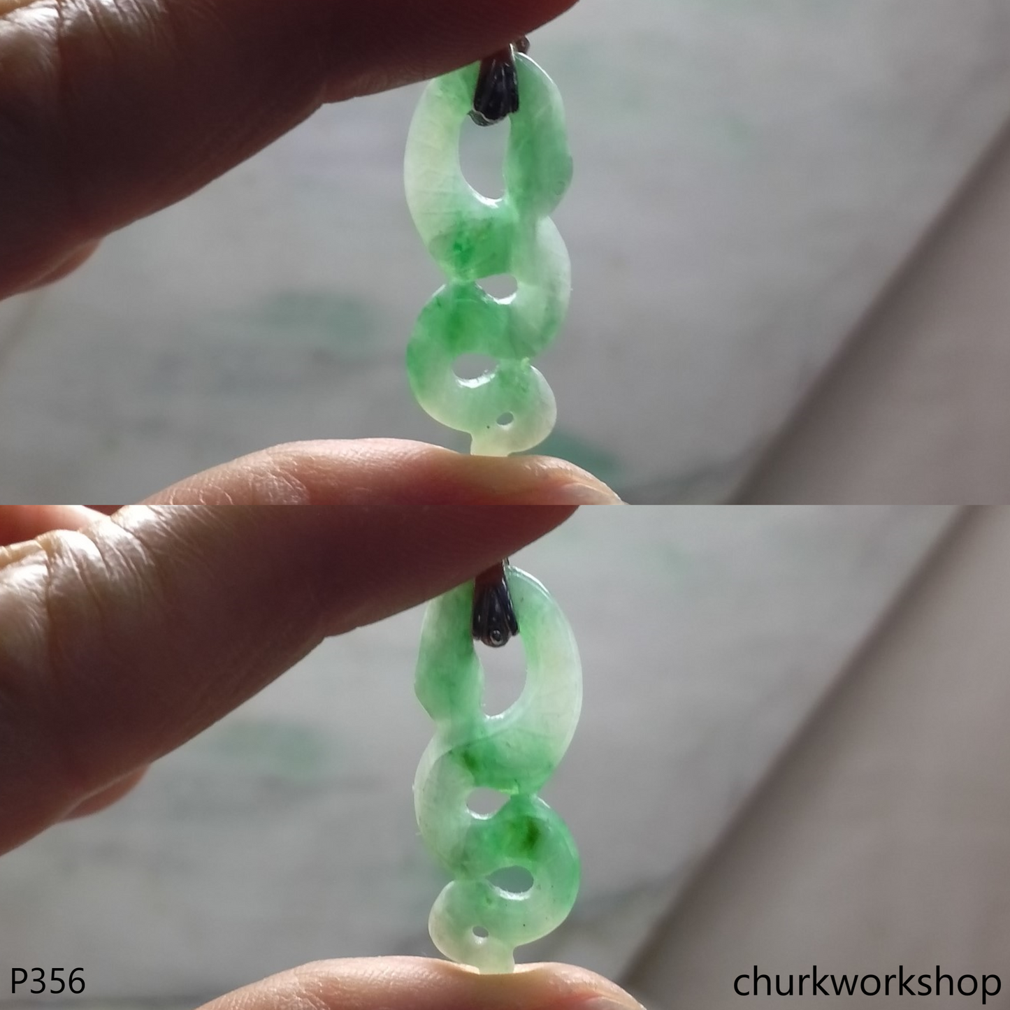 Jade snake pendant