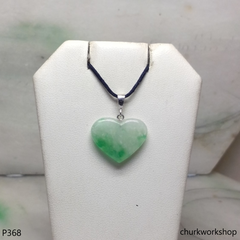 Custom made Small green jade heart pendant