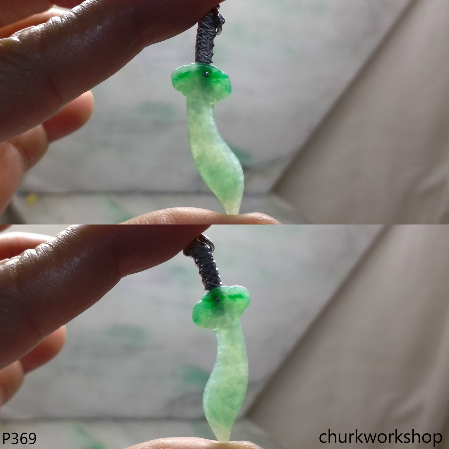 Small jade Ruyi set as a blade shape