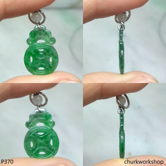 Green small coin pendant