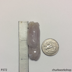 Lavender jade double beans pendant