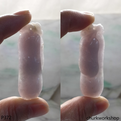 Lavender jade double beans pendant