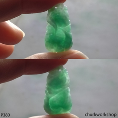 Light green jade carved pendant