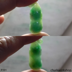 Apple green small jade bean pendant