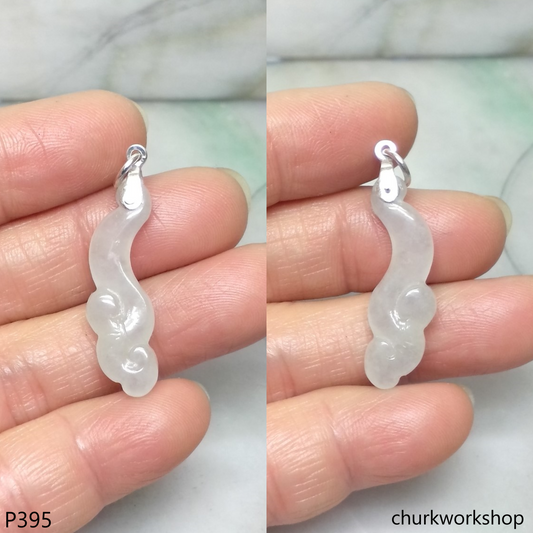 Icy white jade Ruyi pendant
