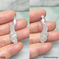 Icy white jade Ruyi pendant