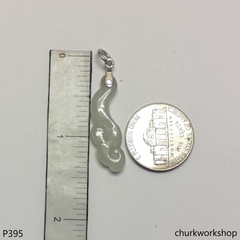 Icy white jade Ruyi pendant