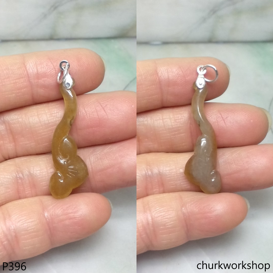 Red jade Ruyi 如意 pendant