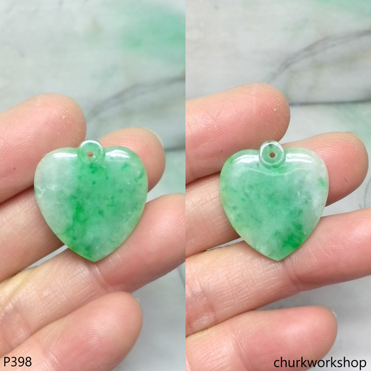reserved for reoyuinu 14K jade heart pendant
