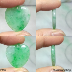 reserved for reoyuinu 14K jade heart pendant
