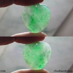 reserved for reoyuinu 14K jade heart pendant