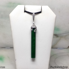 Dark green jade cylinder