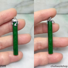 Dark green jade cylinder