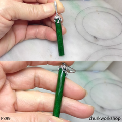 Dark green jade cylinder