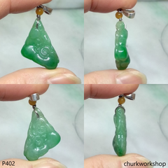 Green jade Ruyi (如意) pendant