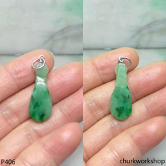 Green jade Ruyi (如意) pendant