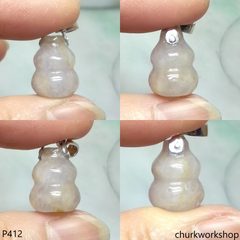 Lavender jade gourd pendant