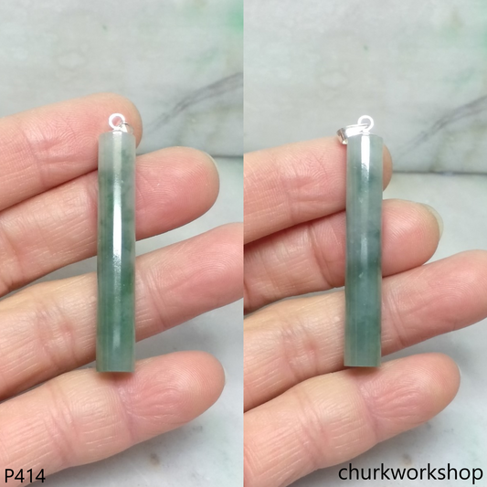 Bluish green jade cylinder