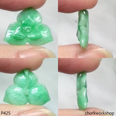 Green jade flower jade pendant
