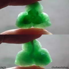 Green jade flower jade pendant