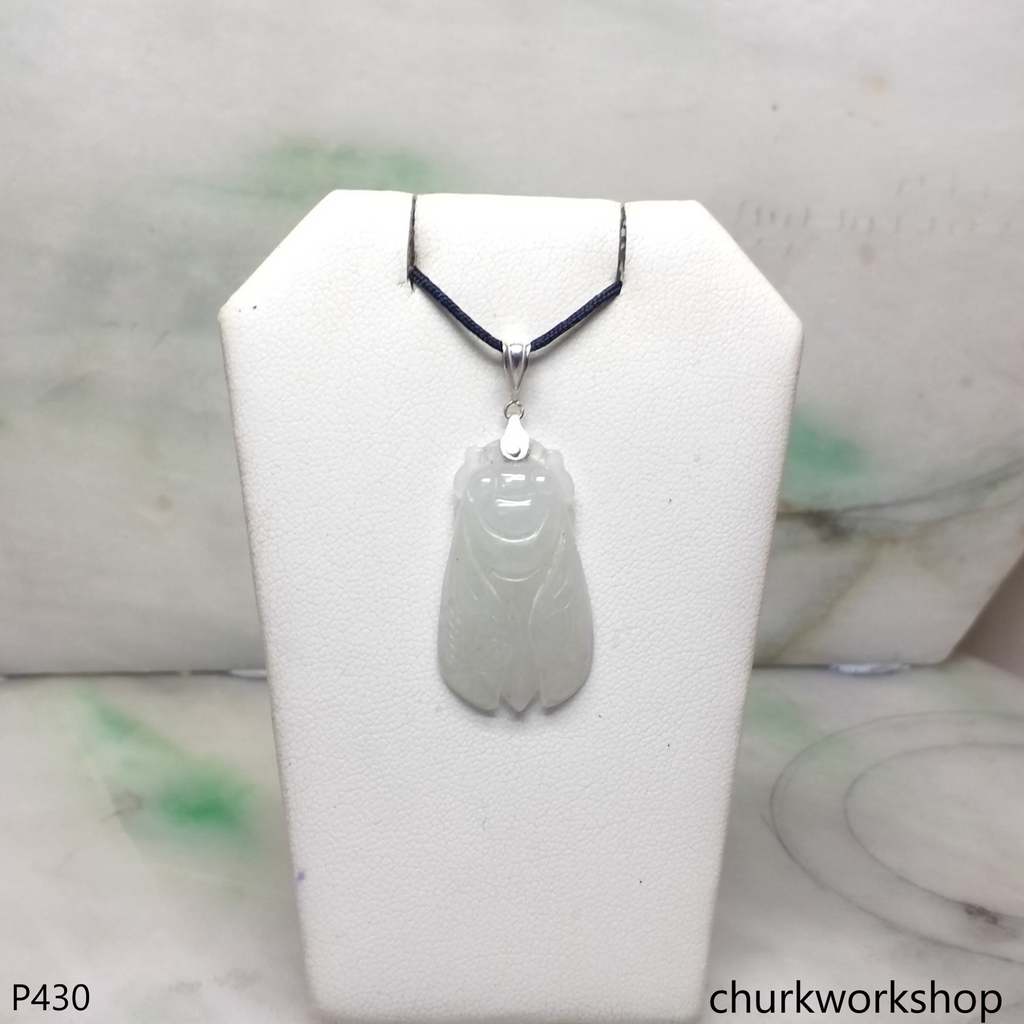 White jade cicada pendant