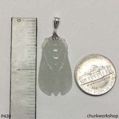 White jade cicada pendant