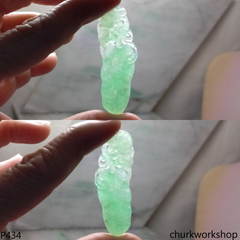 Light green jade carved pendant
