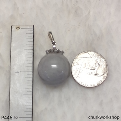 Lavender jade bead pendant