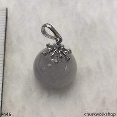 Lavender jade bead pendant