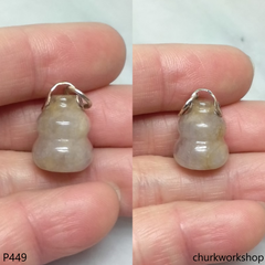 Yellowish lavender jade gourd pendant