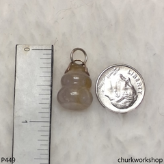 Yellowish lavender jade gourd pendant