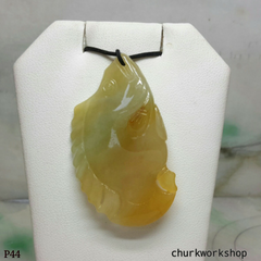 Red jade fish pendant