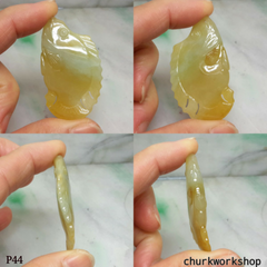 Red jade fish pendant